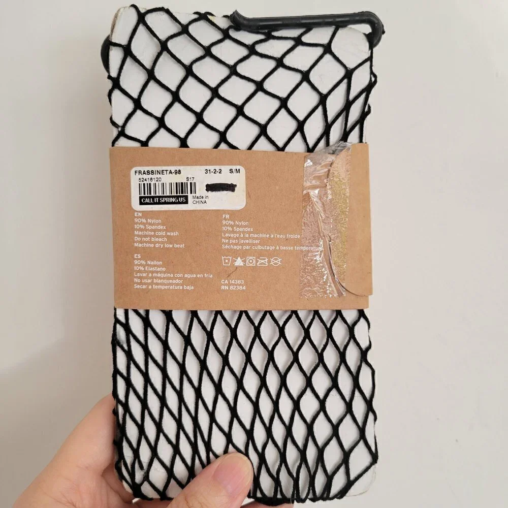 NEW Call It Spring Fishnet Tights Collants Black Size Small / Medium